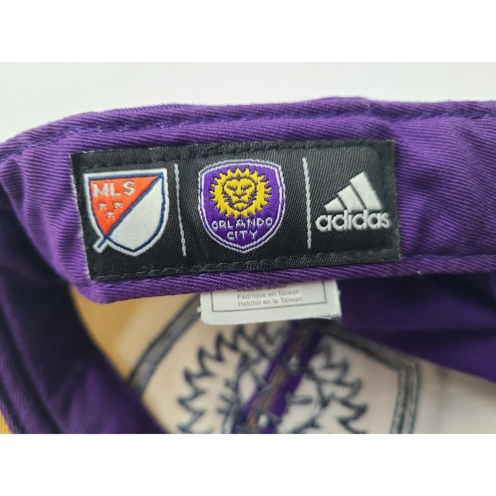 Orlando City SC Adidas Snapback Hat Cap Cotton Men Women MLS‎ Soccer Gold Purple
